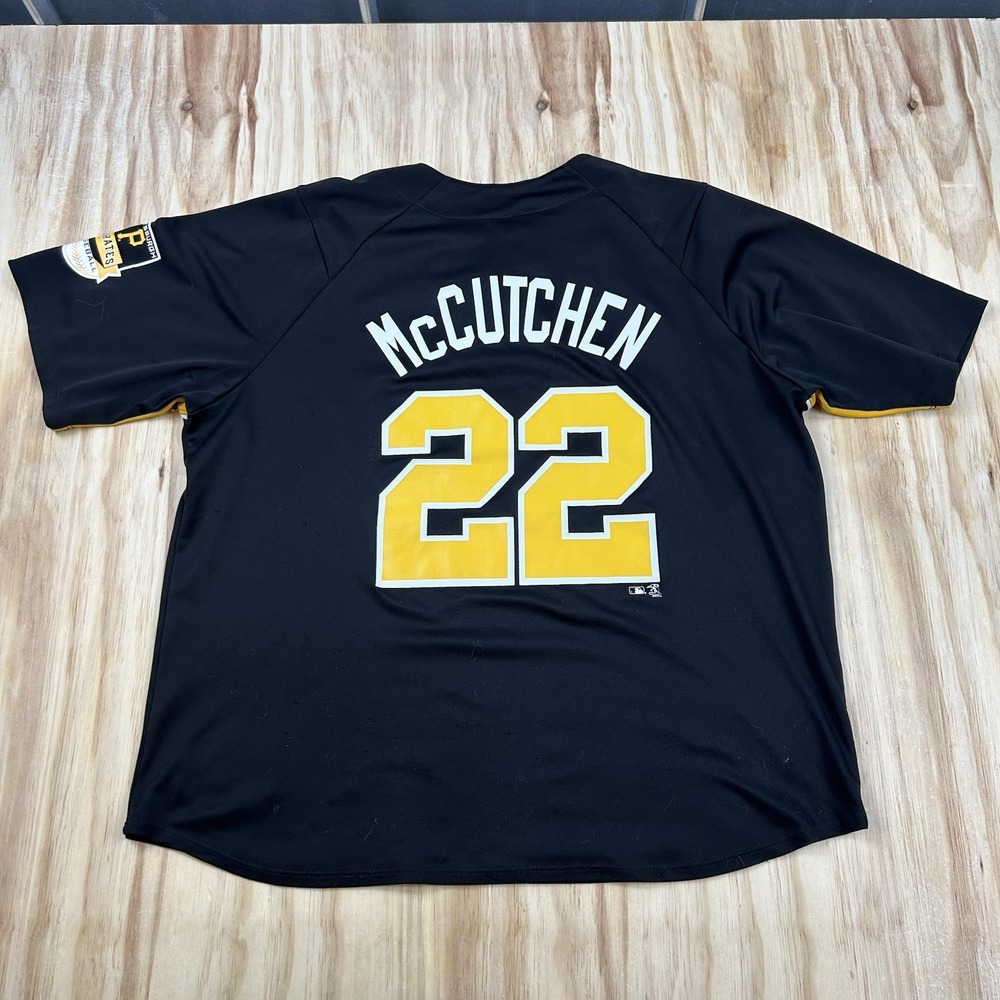 Pittsburgh Pirates Andrew McCutchen Men's XL Black Gold MLB Genuine Jersey
